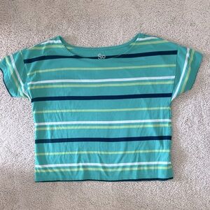 So Teal Boxy Crop Top Juniors Size Medium